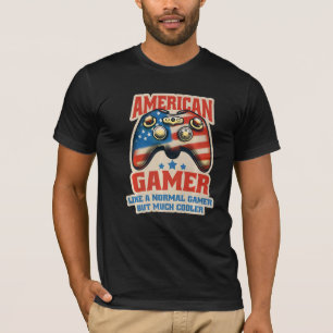 Camiseta 4 de julho Videos games Todos os jogadores america