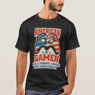 Camiseta 4 de julho Videos games Todos os jogadores america