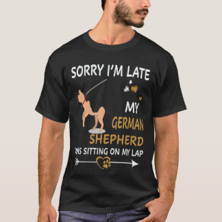 Camiseta 4 Desculpe-me pelo Atraso Meu Pastor Alemão Estava