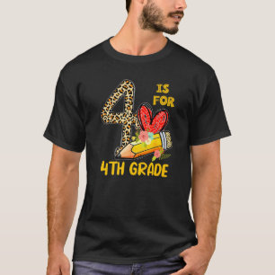 Camiseta 4 É Para O 4º Grau De Professores Leopardo Primeir