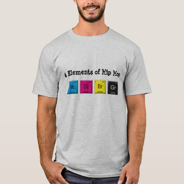 Camiseta 4 elementos de Hip Hop (Frente)