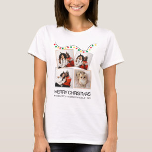 Camiseta 4 Foto Luzes de Natal em Corda Polaroid Festivas
