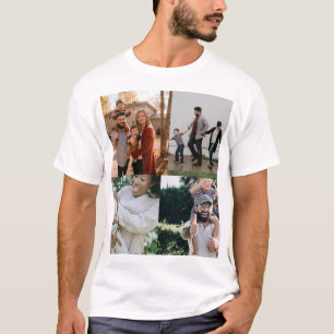 Camiseta 4 Foto Personalizada Colagem Personalizada
