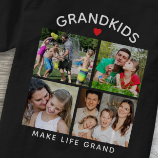 Camiseta 4 Fotos Netos Tornam a Vida dos Avós Grandiosa
