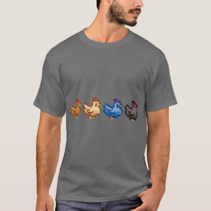 Camiseta 4 Galinhas amigos Stardew Valley