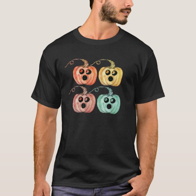 Camiseta 4 Little Pumpkins ~ Halloween Jack o Lanterns (Frente)