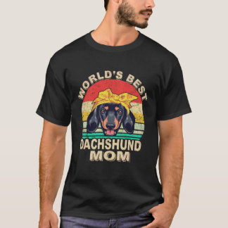 Camiseta 4 Melhor Pai Dachshund do Mundo Vintage