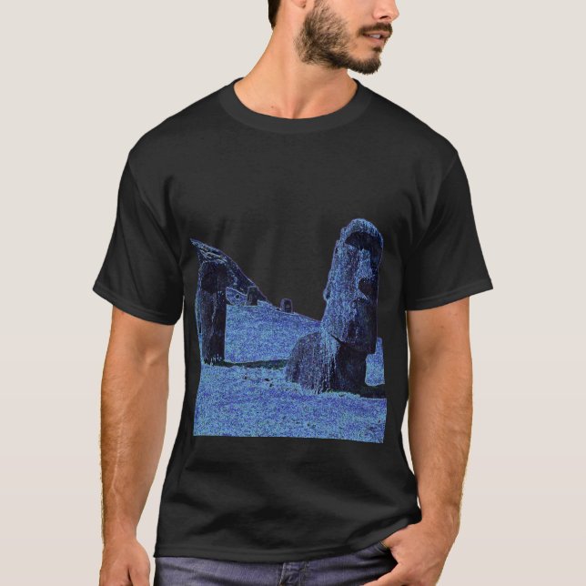Camiseta 4 Moai, Ilha da Páscoa T (Frente)
