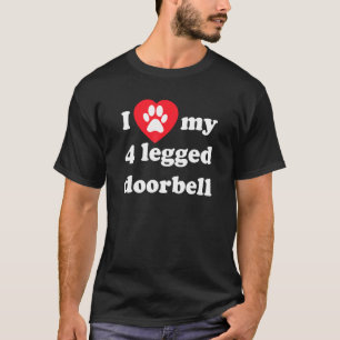 Camiseta 4 Pernas Eu Amo Meu Coração De Cachorro A Barrar À