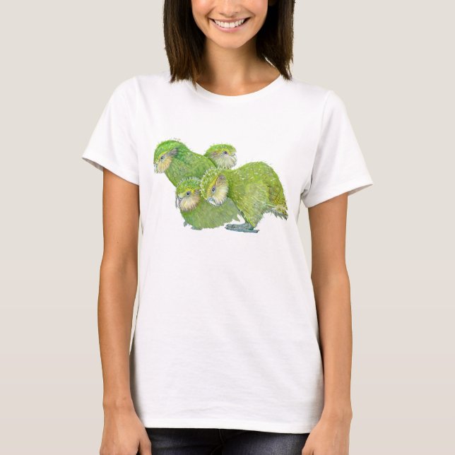 Camiseta 4 principiantes do kakapo (Frente)