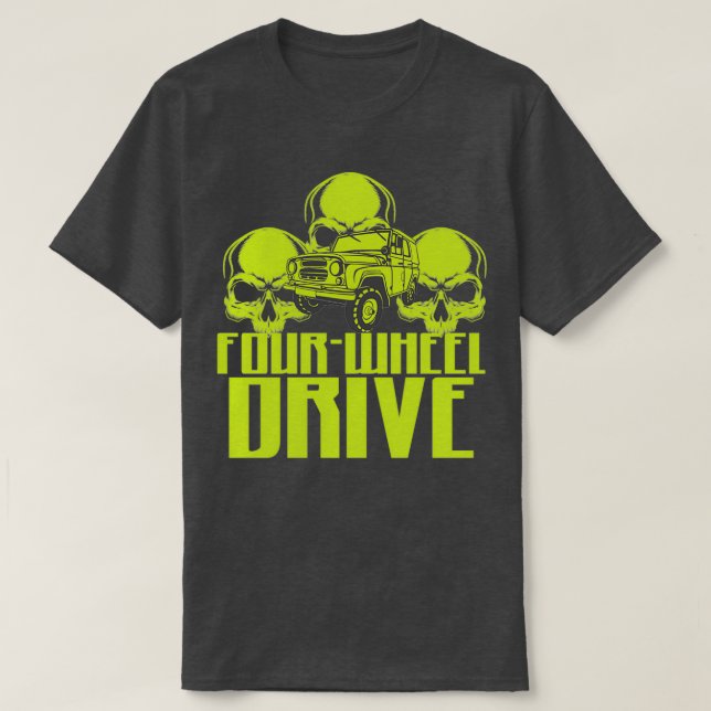 Camiseta 4 rodas 4WD T (Frente do Design)