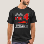Camiseta 4 Year Old 4Th Birthday Gift Boys Funny Kids Race<br><div class="desc">"I'm 4 Let's Roll" is a cute race car birthday artwork. A perfect offering for your kids. Purchase this image design and stay trendy on any occasion.</div>