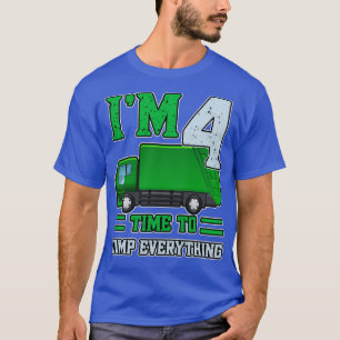 Camiseta 4 year old Dump Everything Garbage Truck 4th Birth