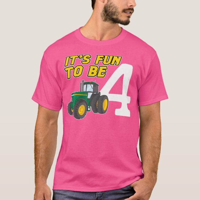 Camiseta 4 Year Old Tractor 4Th Birthday (Frente)