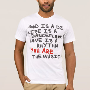 Camiseta 4DJS God is a dj life is a dancefloor