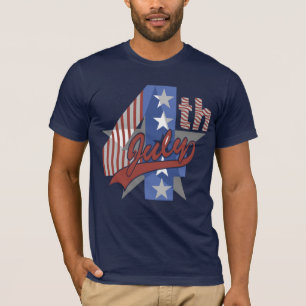 Camiseta 4o de t-shirt de julho