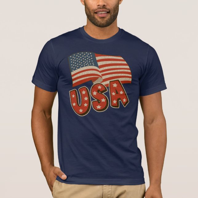 Camiseta 4o de t-shirt de julho EUA (Frente)