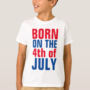 Camiseta 4o de t-shirt de JULHO, NASCER patriótico no 4o