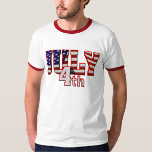 Camiseta 4o de t-shirt patrióticos de julho