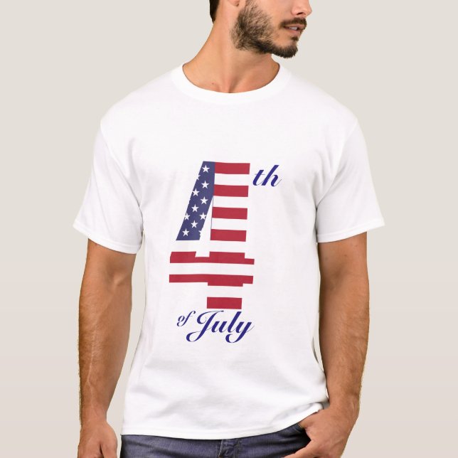 Camiseta 4o do t-shirt de julho (Frente)