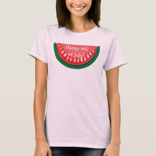 Camiseta 4o feliz da camisola de alças da melancia das