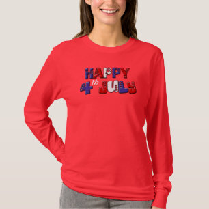 Camiseta 4o feliz da independência de julho