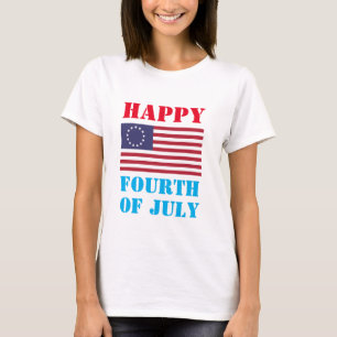 Camiseta 4o feliz da novidade da forma de julho