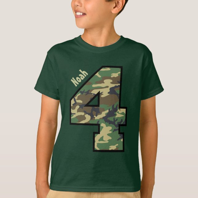 Camiseta 4o Nome feito sob encomenda de quatro anos V01Y da (Frente)