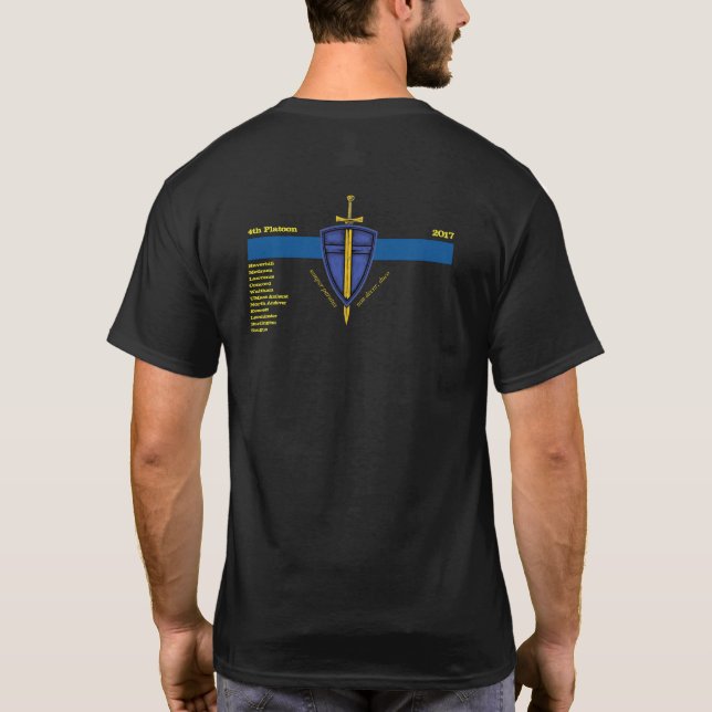 Camiseta 4o Pelotão com departamentos (Verso)