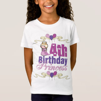 Camiseta 4o Princesa do aniversário