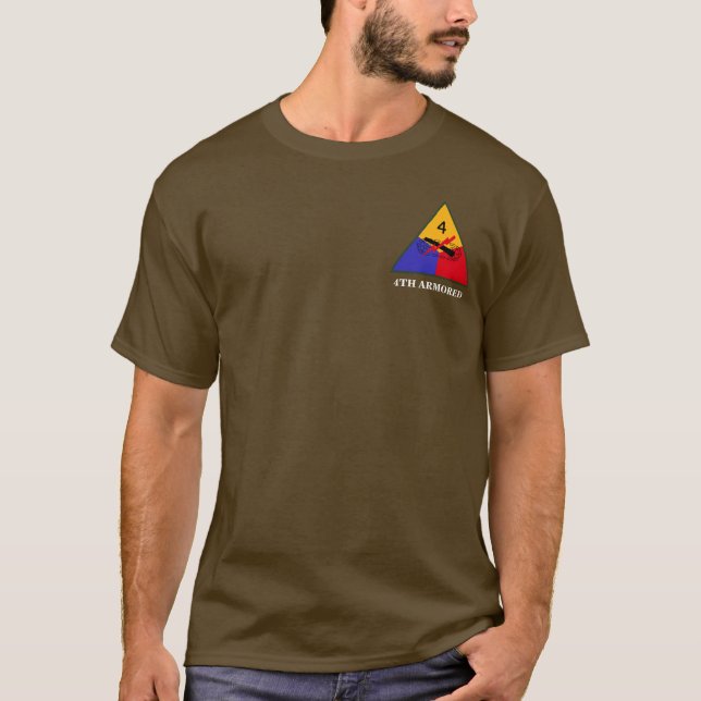 Camiseta 4o T longo da Capa da divisão blindada (Frente)
