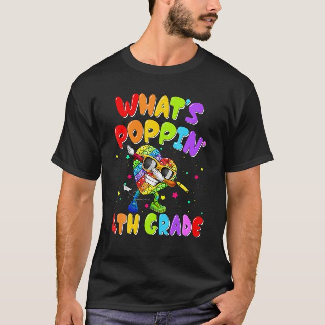 Camiseta 4Th Grade First Day Of School Dabbing Pop It Fidge (Frente)