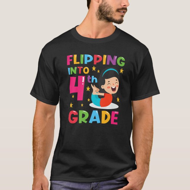 Camiseta 4th Grade Girls Gymnastics First Day Of School Gym (Frente)