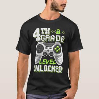 Camiseta 4th Grade Level Unlocked Game On 4th Grade Back To
