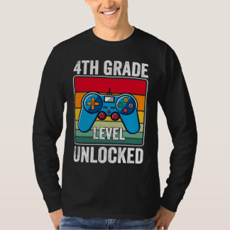 Camiseta 4th Grade Level Unlocked Video Game Back to School