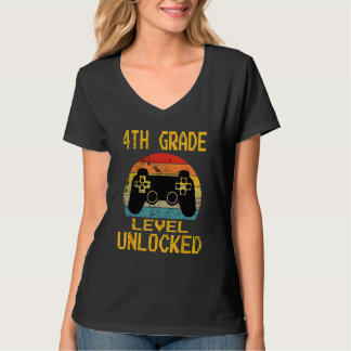 Camiseta 4th Grade Level Unlocked Video Gamer Back To Schoo