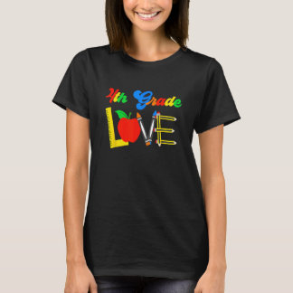 Camiseta 4th Grade Love Teacher Student Back To School 2023