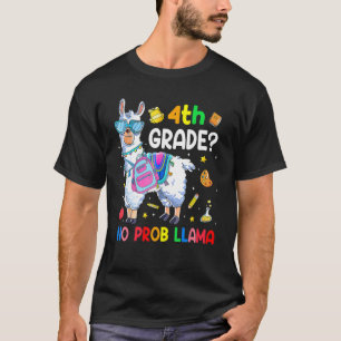 Camiseta 4th Grade No Prob Llama  Back To School Outfit