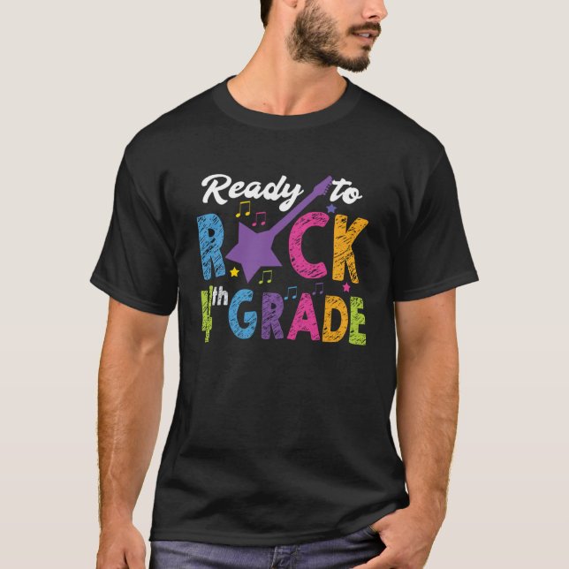 Camiseta 4th Grade School Ready to Rock Fourth Back to Scho (Frente)