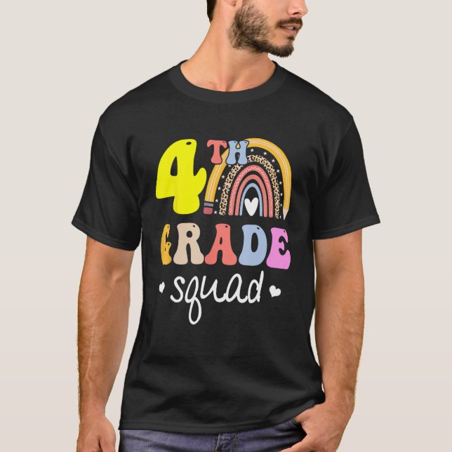 Camiseta 4th Grade Squad Teachers Kids Fourth Grade Back to (Frente)