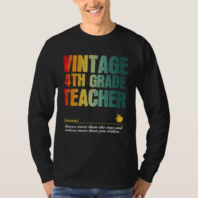 Camiseta 4th Grade Teacher Appreciation Week Back to School (Frente)