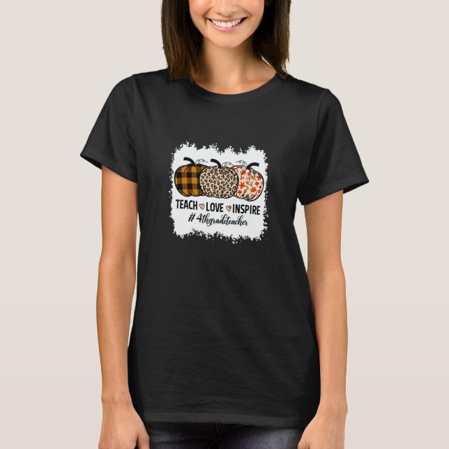 Camiseta 4th Grade Teacher Back To School Pumpkin Fall Teac (Frente)