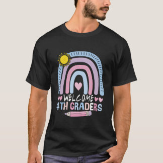Camiseta 4Th Grade Teacher For Back To School With Rainbow