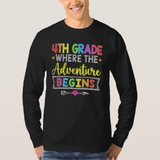 Camiseta 4th Grade Where The Adventure Begins  Back To Scho