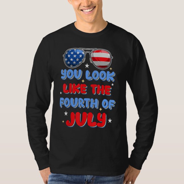 Camiseta 4th july apparel USA american flag 4th of july for (Frente)