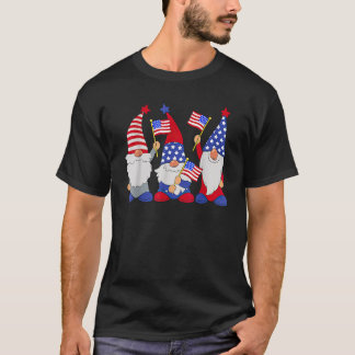 Camiseta 4th Of July 2023 Patriotic Gnomes  American USA 1