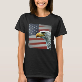 Camiseta 4th of July American Bald Eagle Had On USA Flag