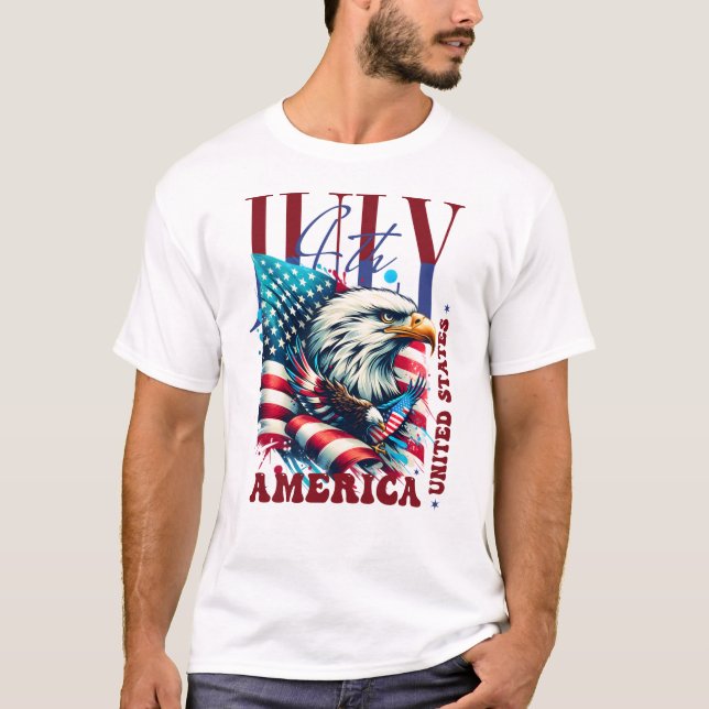 Camiseta 4th of July American Eagle Sublimation-61904 (Frente)