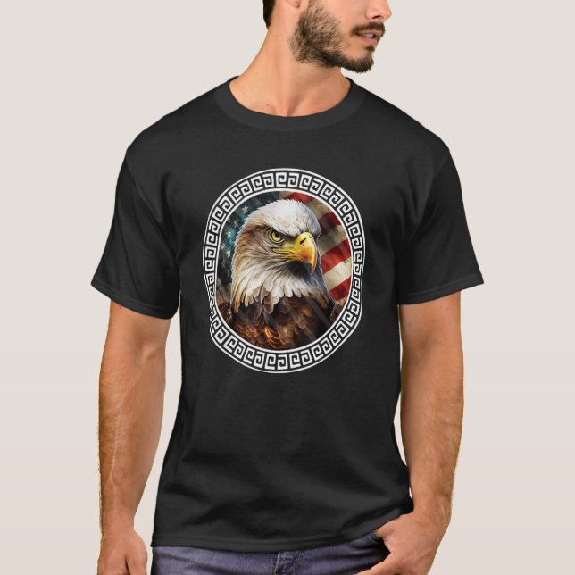 Camiseta 4th Of July Bald Eagle American US Flag Country 4t (Frente)