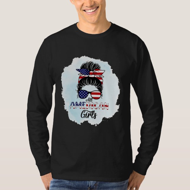 Camiseta 4th of July Bleached Daughter USA All American Gir (Frente)